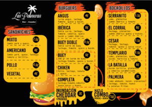 ¡Sabores renovados en Las Palmeras! Descubre la nueva carta menú impresa