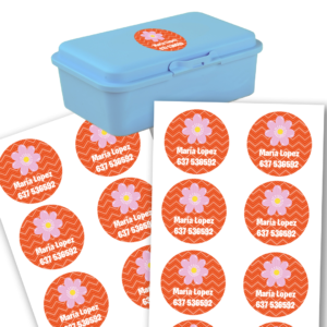 30 Etiquetas Adhesivas Personalizadas con Iconos - 5cm x 5cm, Resistentes al Agua y rayones